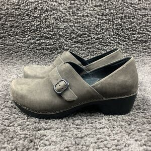 Dansko Tamara Nubuck Leather Clogs Mules Gray Women’s 40 US 9.5-10